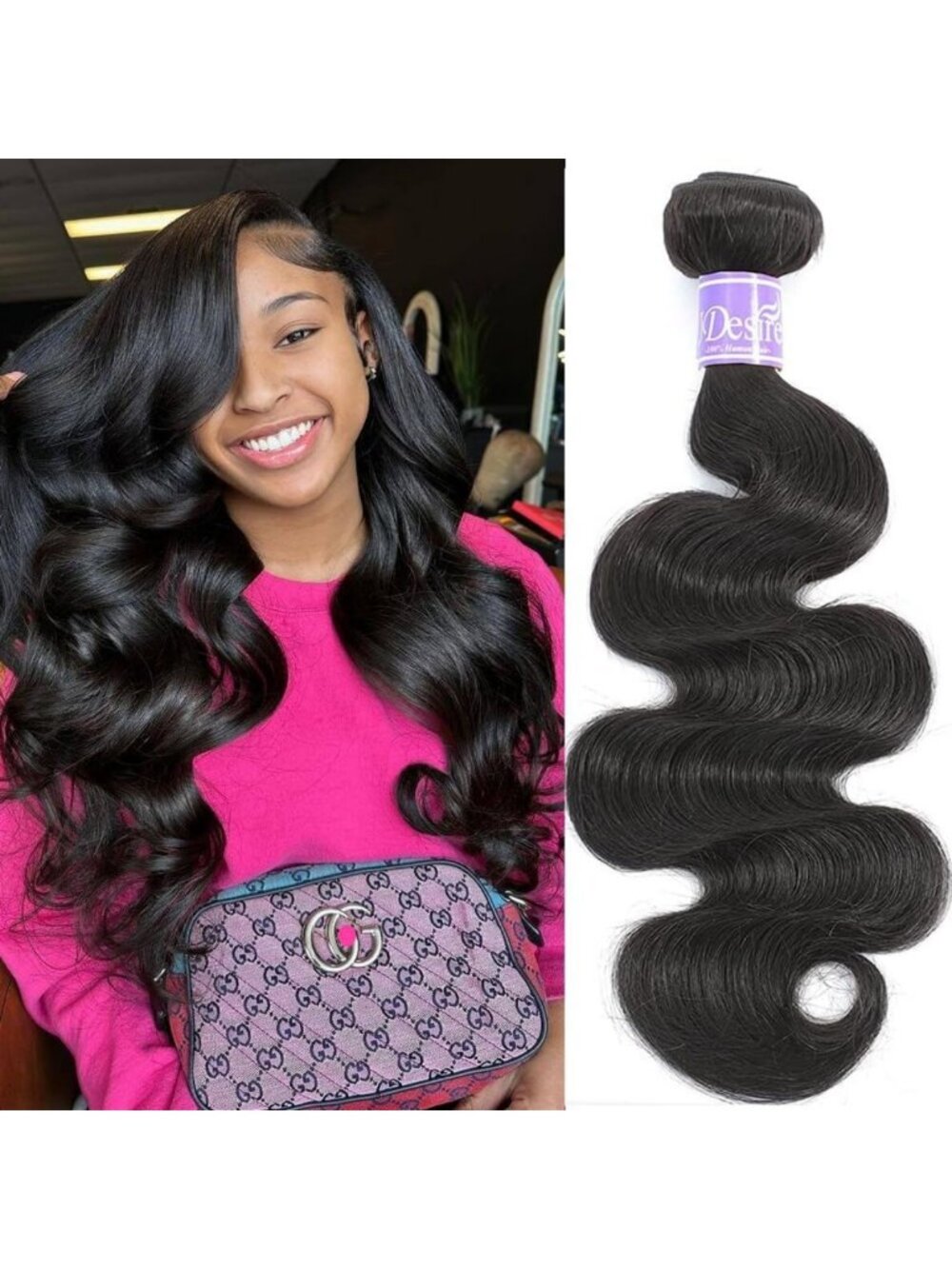 18-Inch Body Wave Human Hair Bundle - 100% Unprocessed Brazilian Virgin Hair for